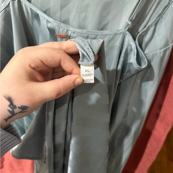 Danskin Gray and Green Sleeveless slip midi Dress size Xl - Picture 10 of 10